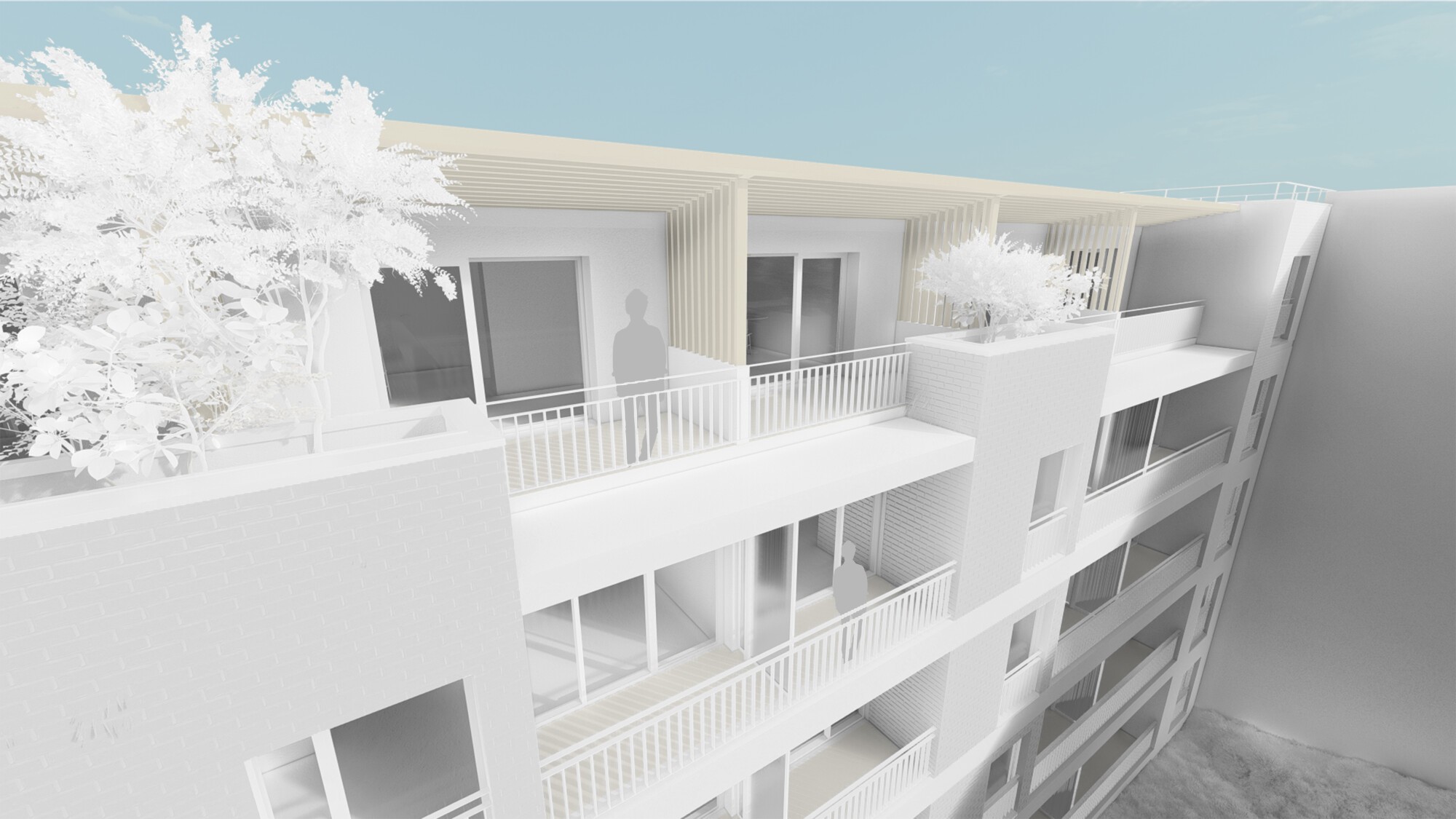 Maquette blanche surélévation