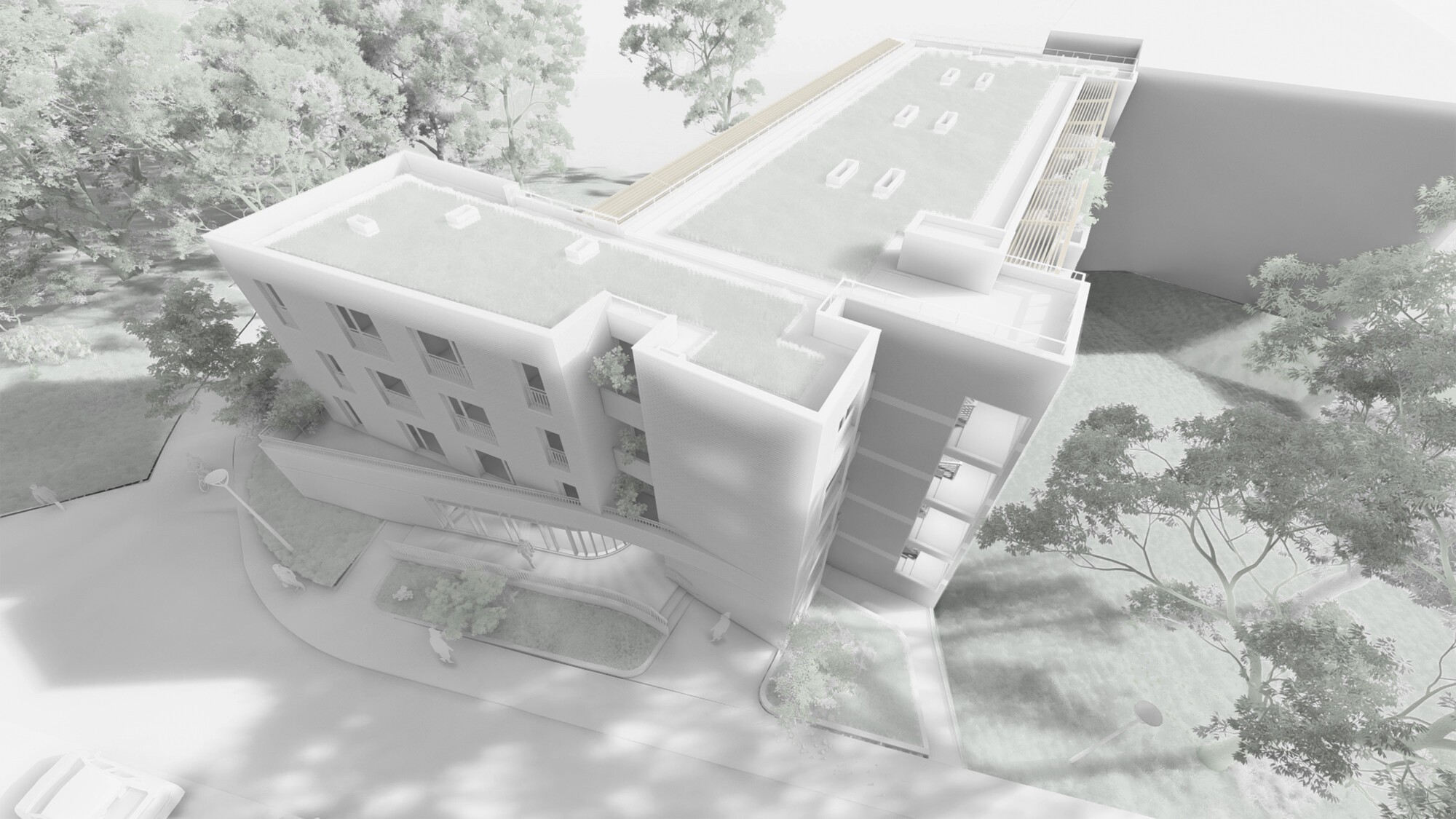 Maquette blanche végétation